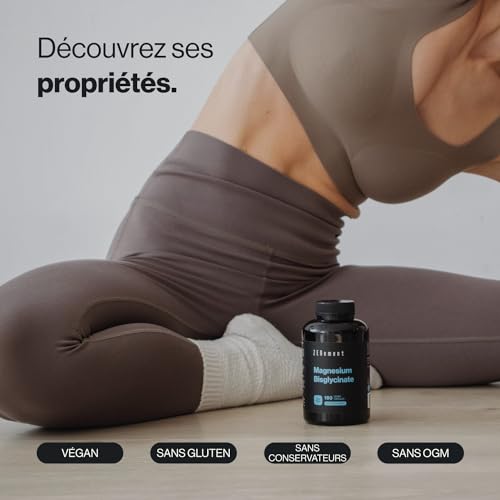 Magnésium Bisglycinate Hautement Dosé 350 mg : 180 Gélules Végétales pour Sommeil, Stress et Fatigue - Absorption Maxima