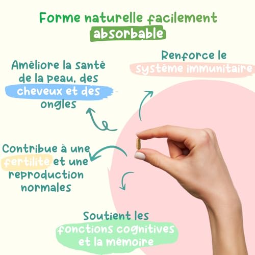 Zinc Bio Bisglycinate Vegan - Immunité & Fertilité - 60 Gélules (2 mois)